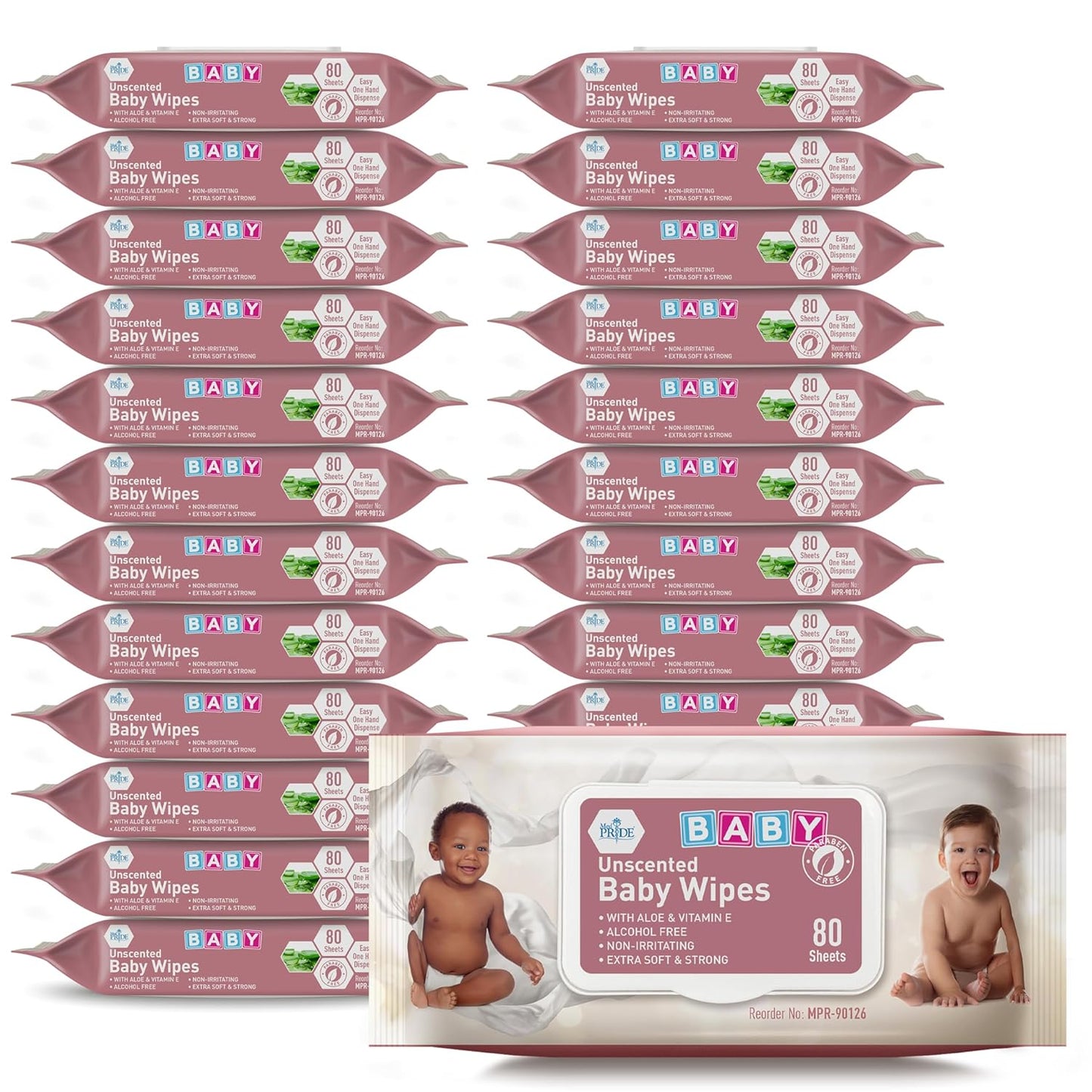 Uncented Extra Soft Baby Wipes – Aloe & Vitamin E, Alcohol-Free