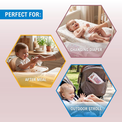 Uncented Extra Soft Baby Wipes – Aloe & Vitamin E, Alcohol-Free