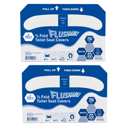 Disposable Flushable Toilet Seat Covers – White