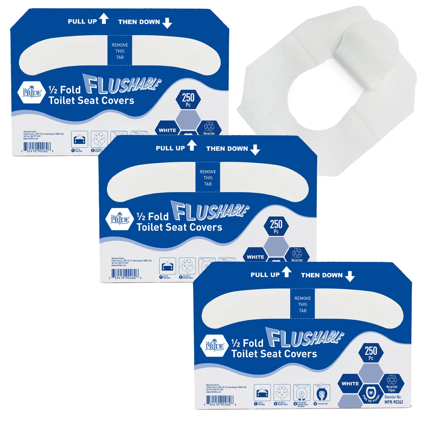Disposable Flushable Toilet Seat Covers – White