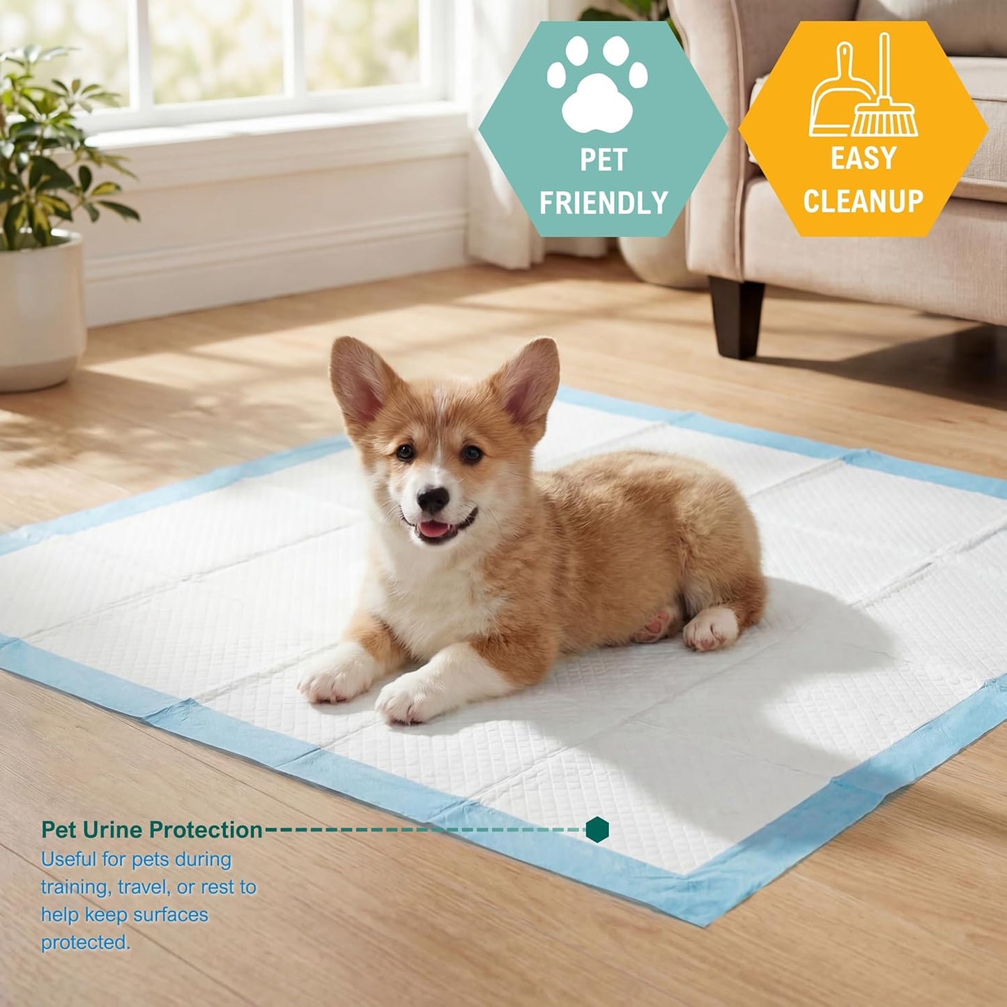 Disposable Underpads 23" x 36" – Super Absorbent Bed Pads - Blue