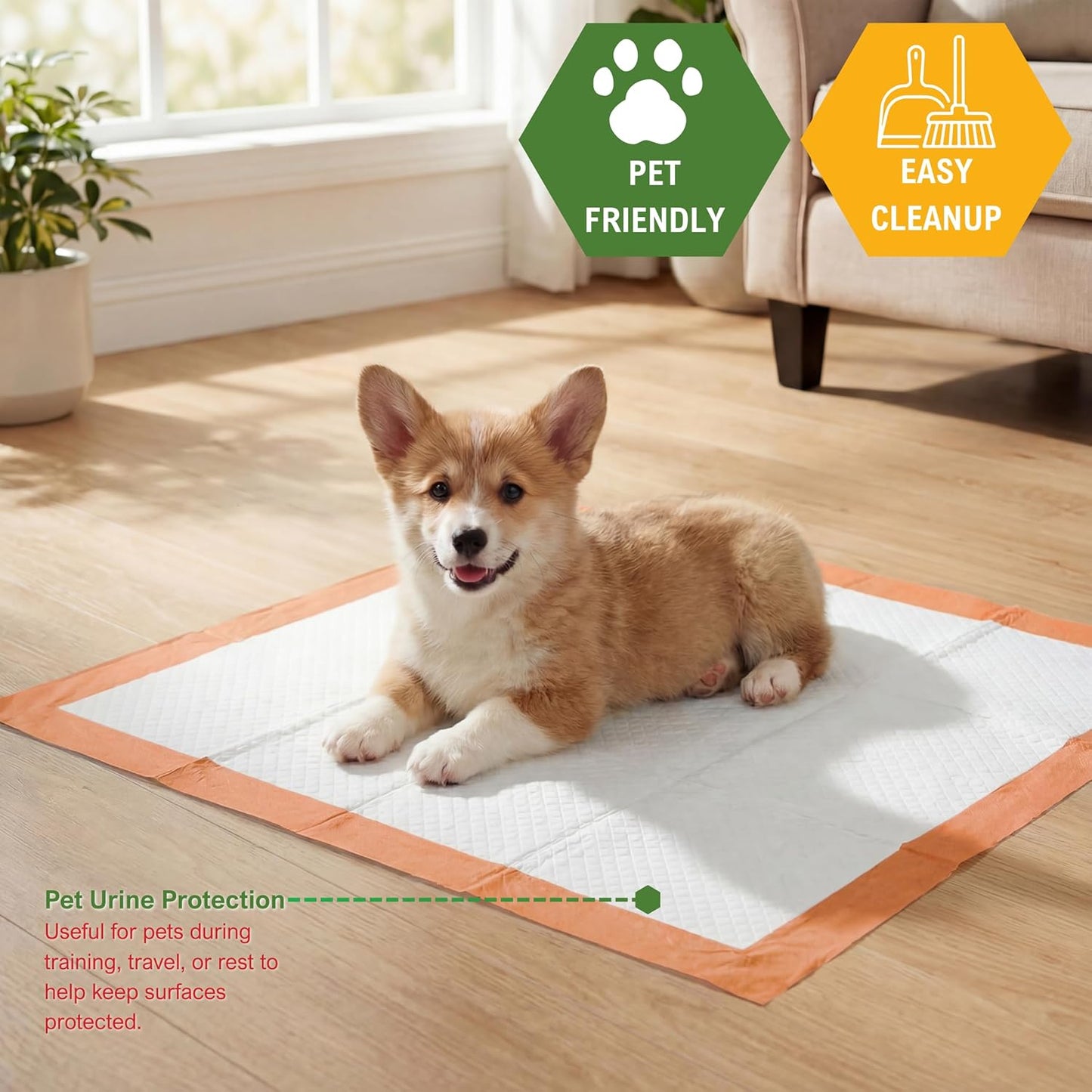 Travel Pack Dog Training Pads – 22" × 24" Ultra Absorbent