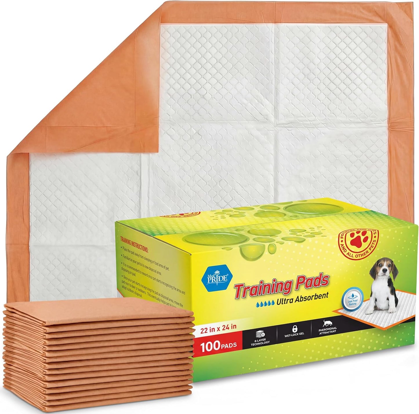 Dog Training Pads 22" x 24" – Leakproof Puppy Pee Pads