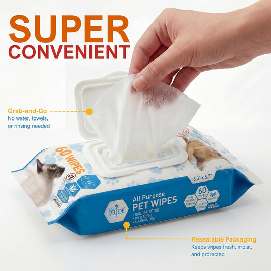 All-Purpose Pet Wipes for Dogs & Cats – Gentle Cleaning