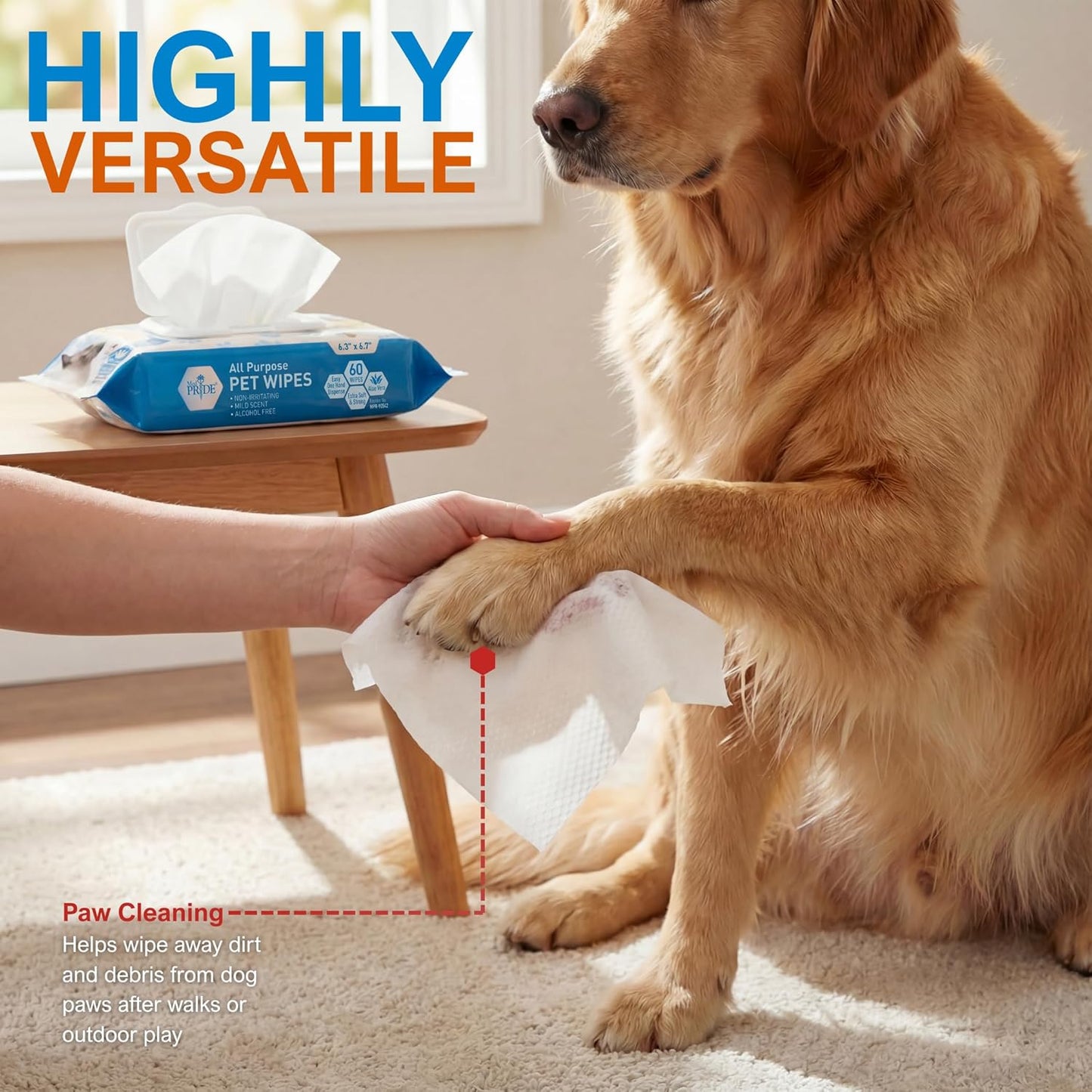 All-Purpose Pet Wipes for Dogs & Cats – Gentle Cleaning