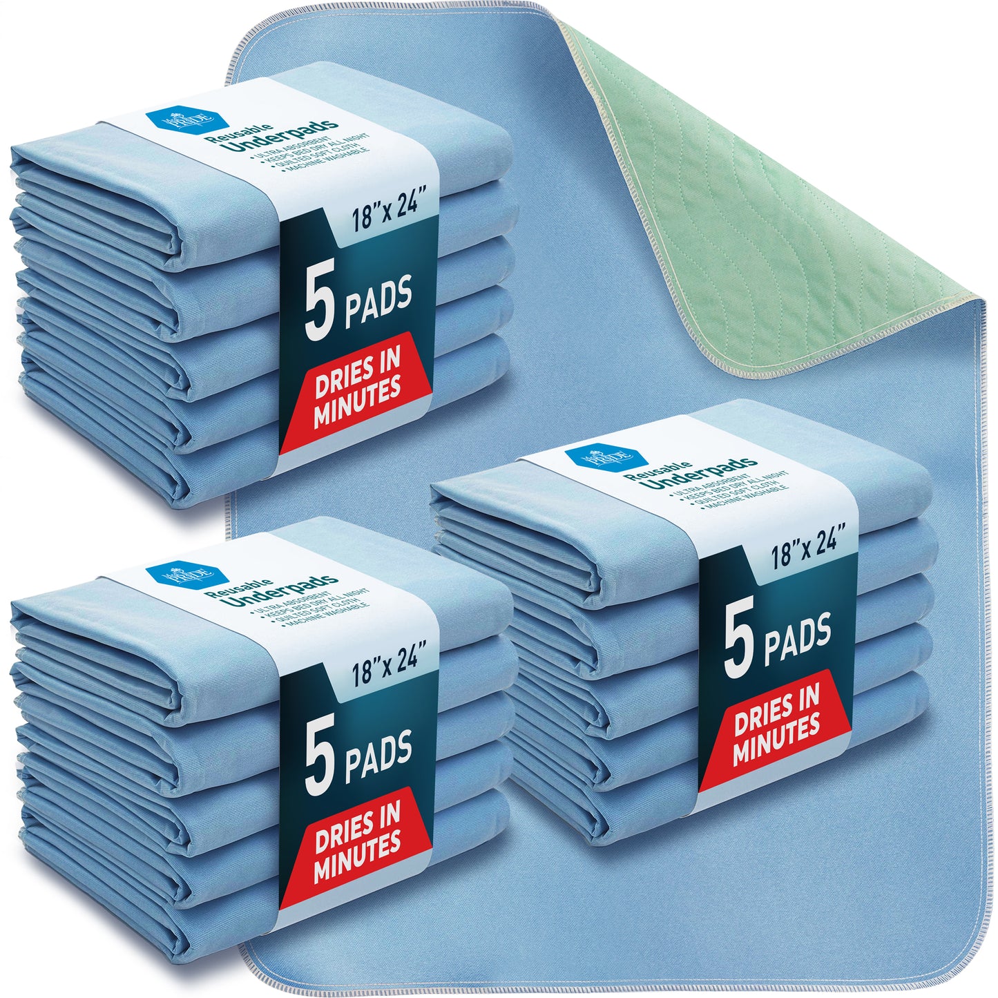 Reusable Leakproof Incontinence Underpads – 18" × 24"