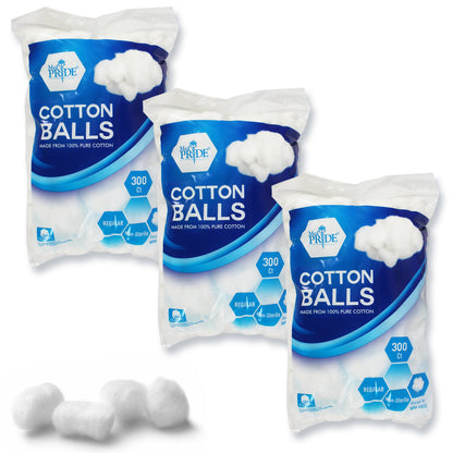 100% Cotton Balls – Ultra Soft & Absorbent, Pack of 300