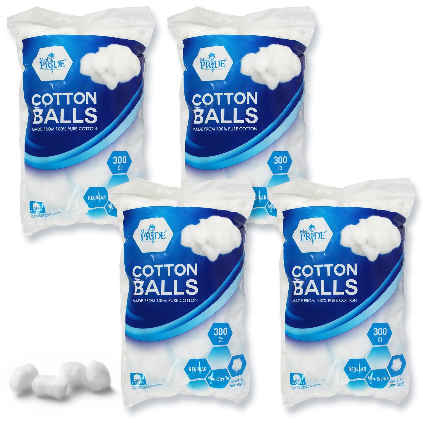 100% Cotton Balls – Ultra Soft & Absorbent, Pack of 300
