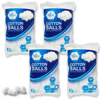 100% Cotton Balls – Ultra Soft & Absorbent, Pack of 300
