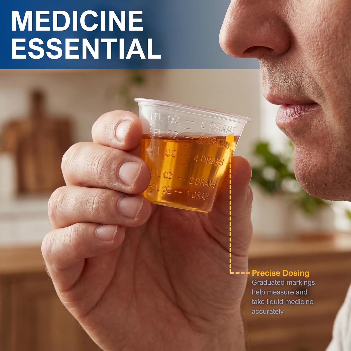 Clear 1 oz Graduated Medicine Cups – Disposable Plastic Dose Cups