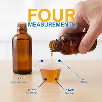 Clear 1 oz Graduated Medicine Cups – Disposable Plastic Dose Cups