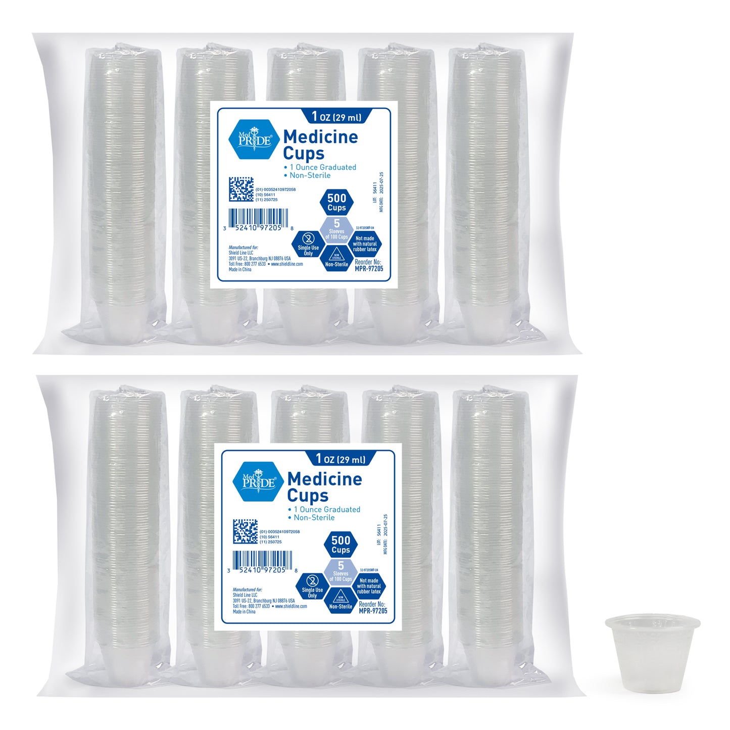 Clear 1 oz Graduated Medicine Cups – Disposable Plastic Dose Cups