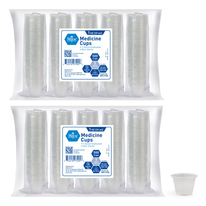 Clear 1 oz Graduated Medicine Cups – Disposable Plastic Dose Cups