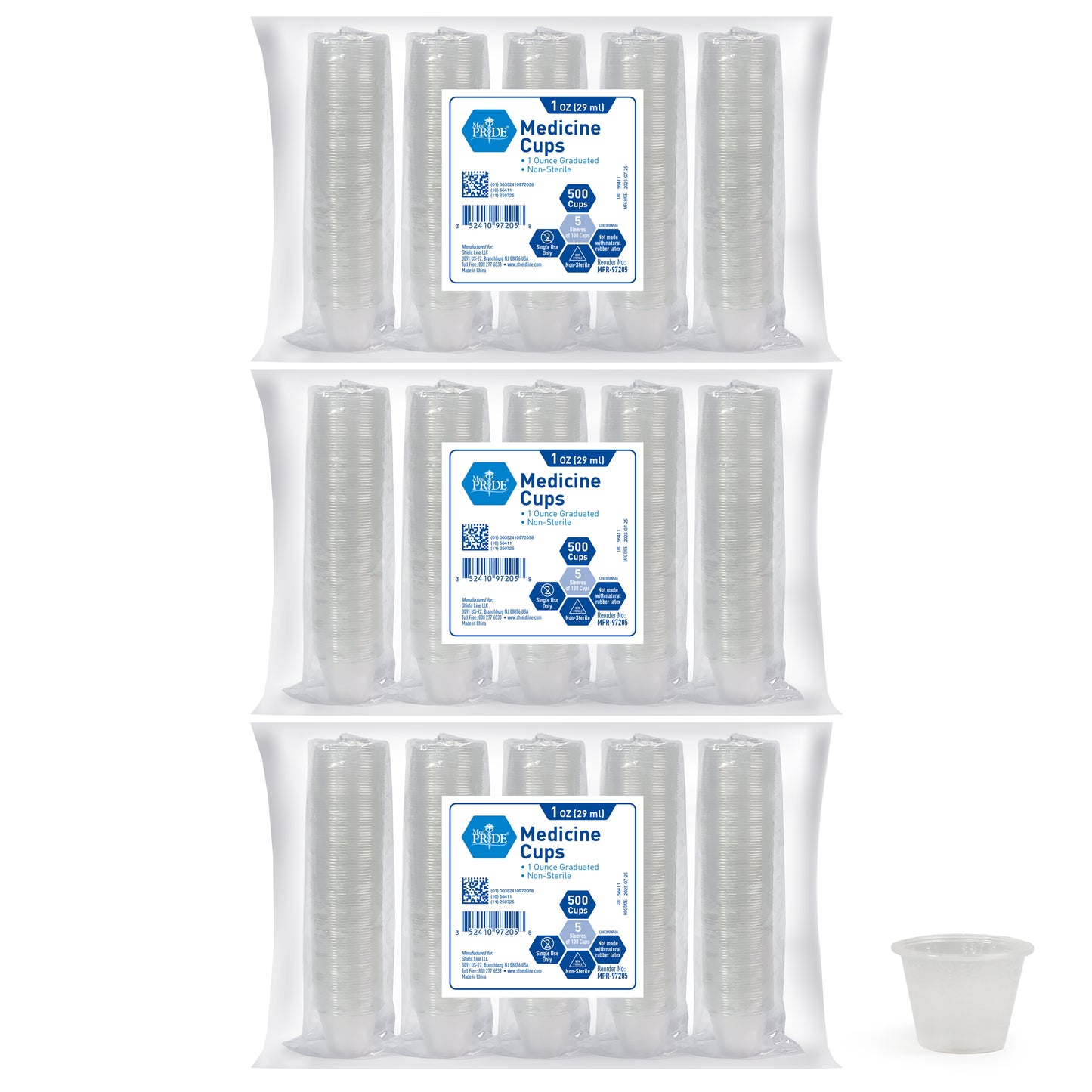 Clear 1 oz Graduated Medicine Cups – Disposable Plastic Dose Cups