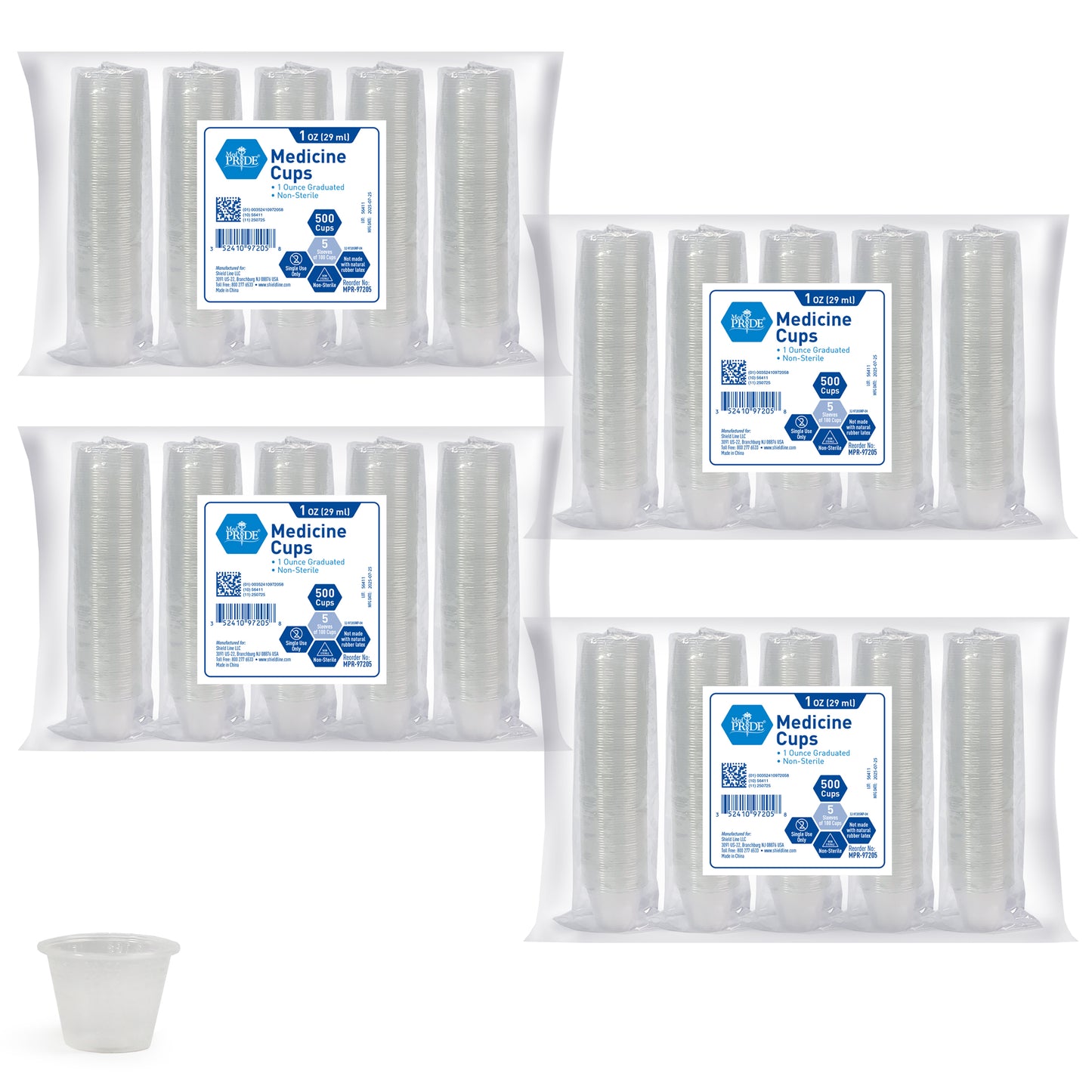 Clear 1 oz Graduated Medicine Cups – Disposable Plastic Dose Cups