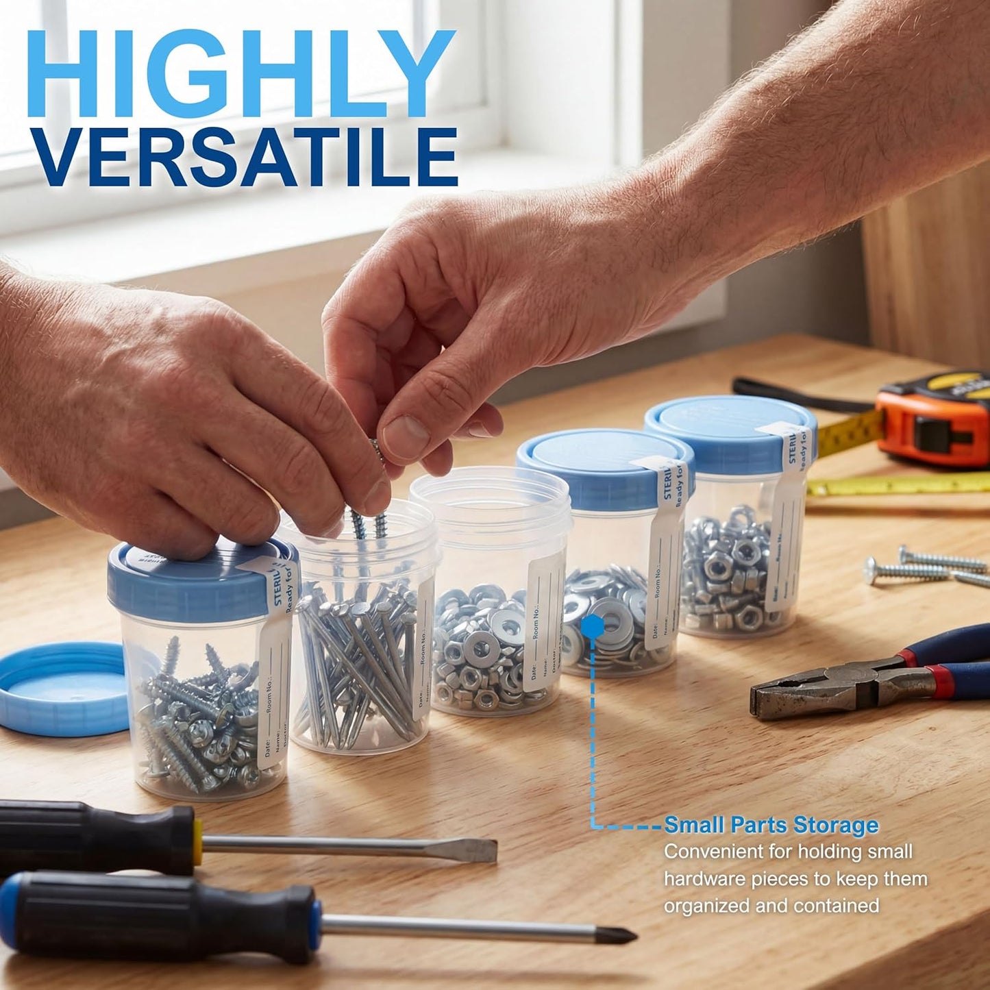 Sterile Disposable 4oz  Specimen Containers – with Secure Lid