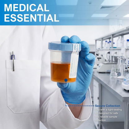 Sterile Disposable 4oz  Specimen Containers – with Secure Lid