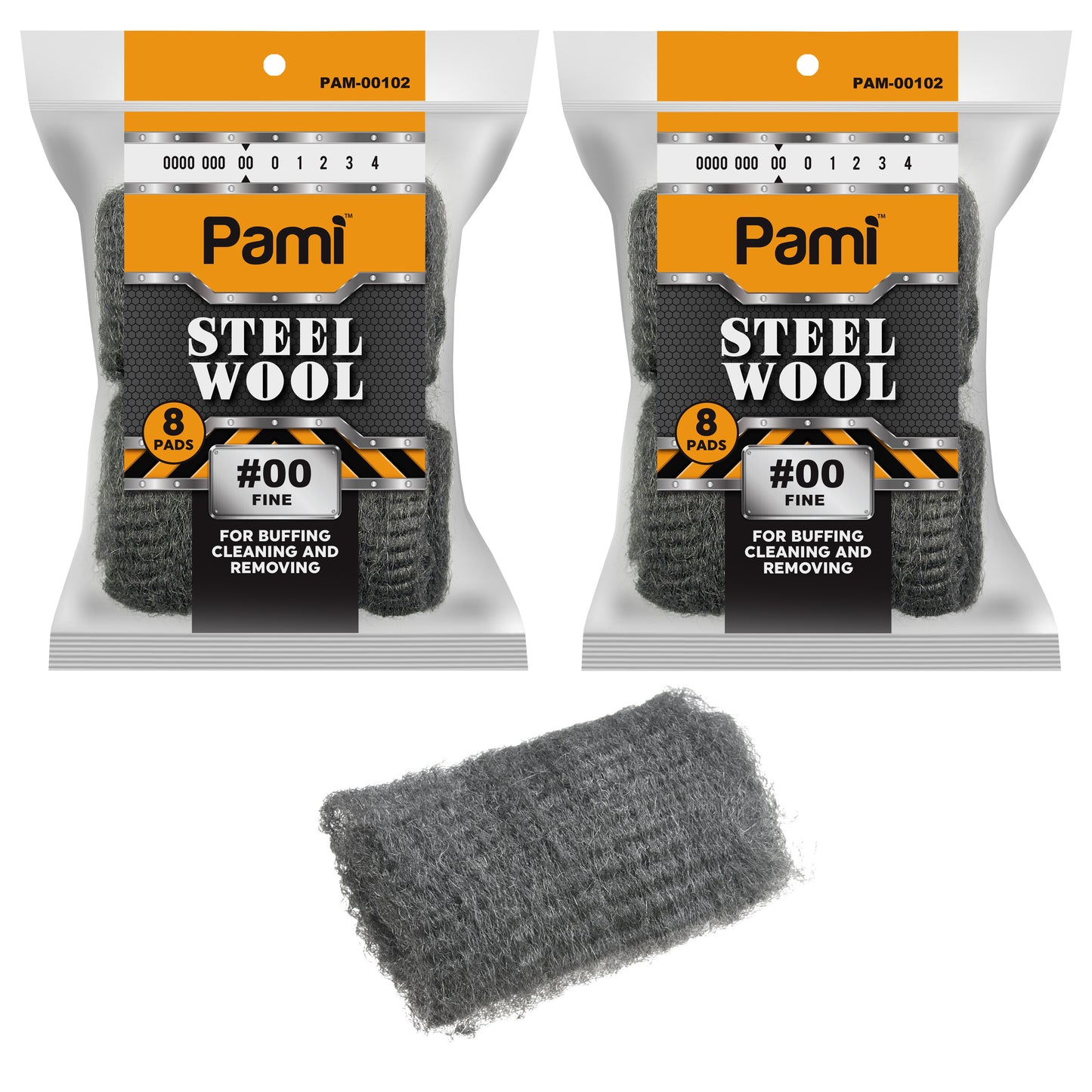 Steel Wool Scrubbing Pads Heavy Duty Cleaning Pads