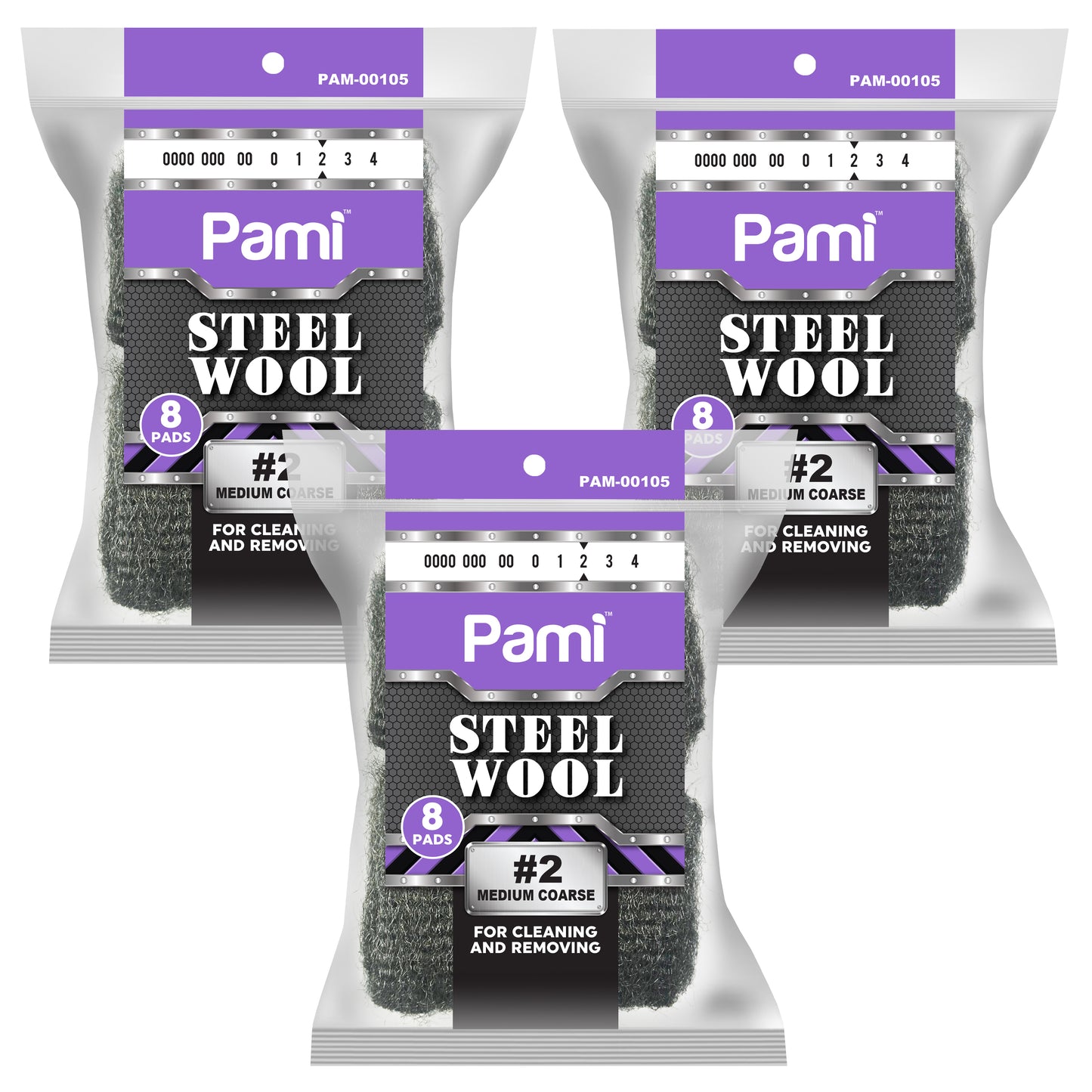 Steel Wool Scrubbing Pads Heavy Duty Cleaning Pads