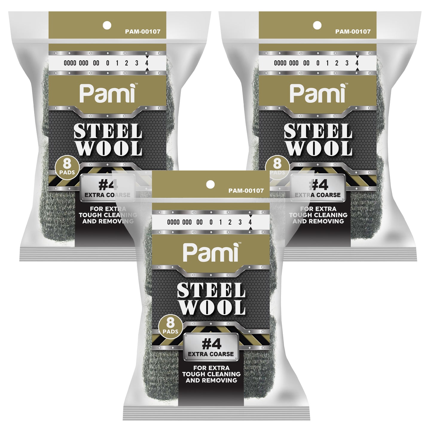 Steel Wool Scrubbing Pads Heavy Duty Cleaning Pads