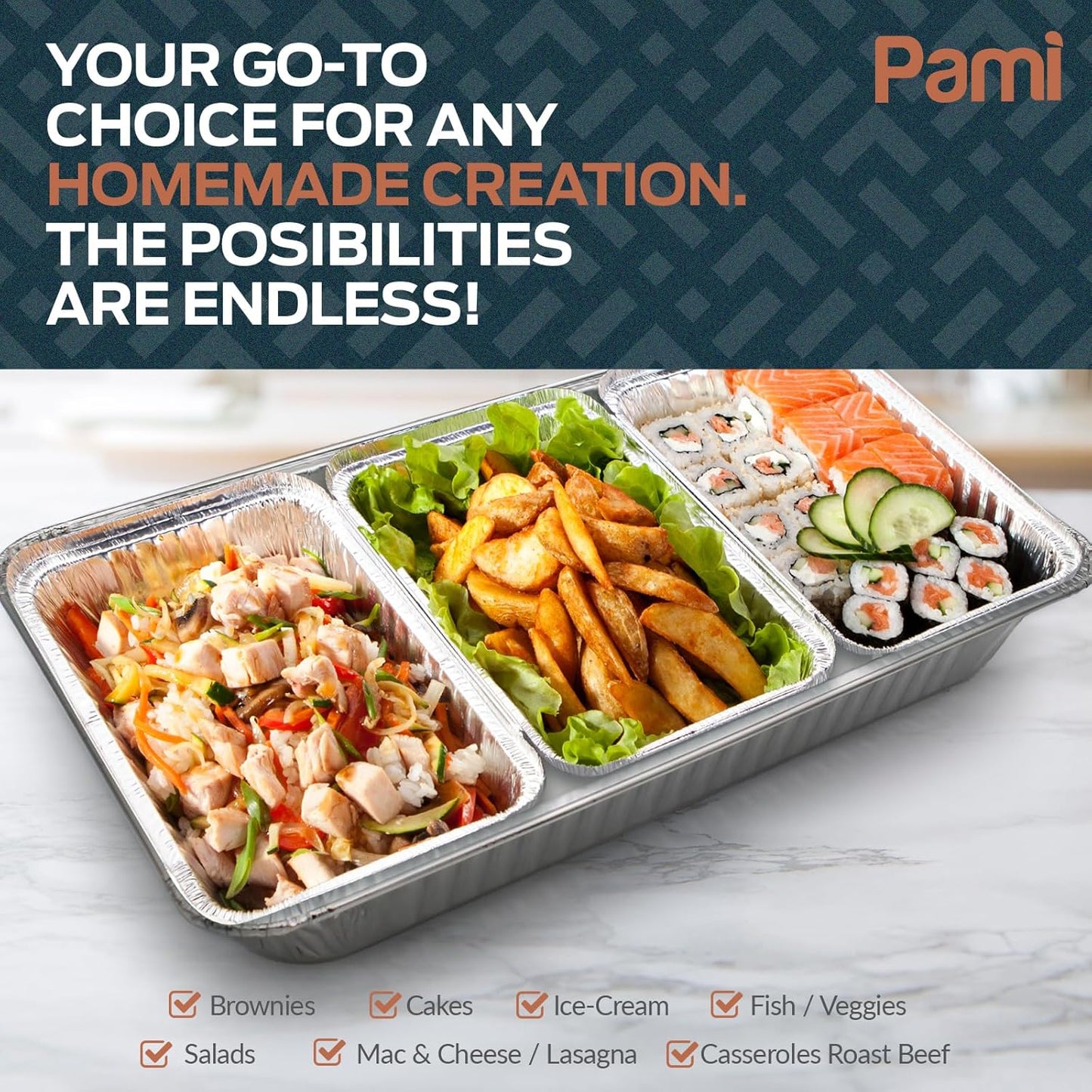 20" x 13" Aluminum Foil Pans – Full Size Deep, 20 Pack
