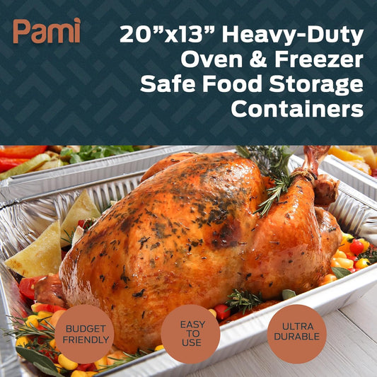 20" X 13" Aluminum Foil Containers – 20 Full-Size Deep Pans