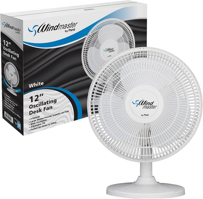 3 Speed Oscillating Desk Fan - Adjustable Tilt