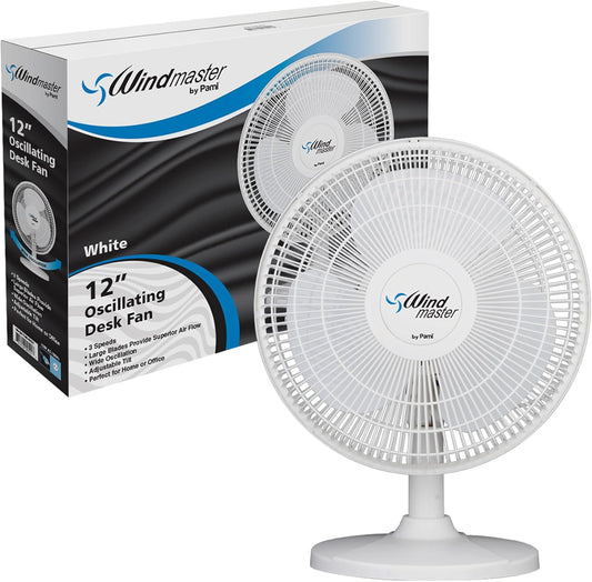 3 Speed Oscillating Desk Fan - Adjustable Tilt