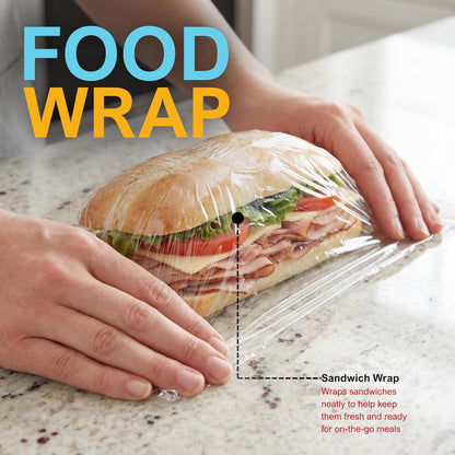 Plastic Cling PVC Food Wrap 2000 FT With Slide Cutter