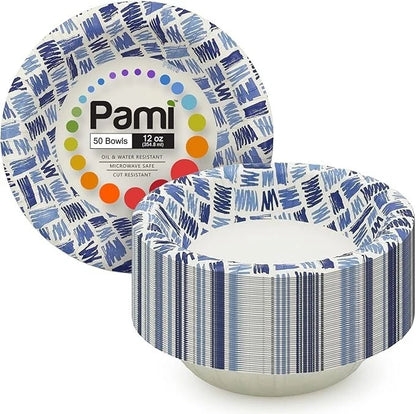 Party Paper Plates & Bowls Disposable - Blue