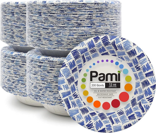Party Paper Plates & Bowls Disposable - Blue