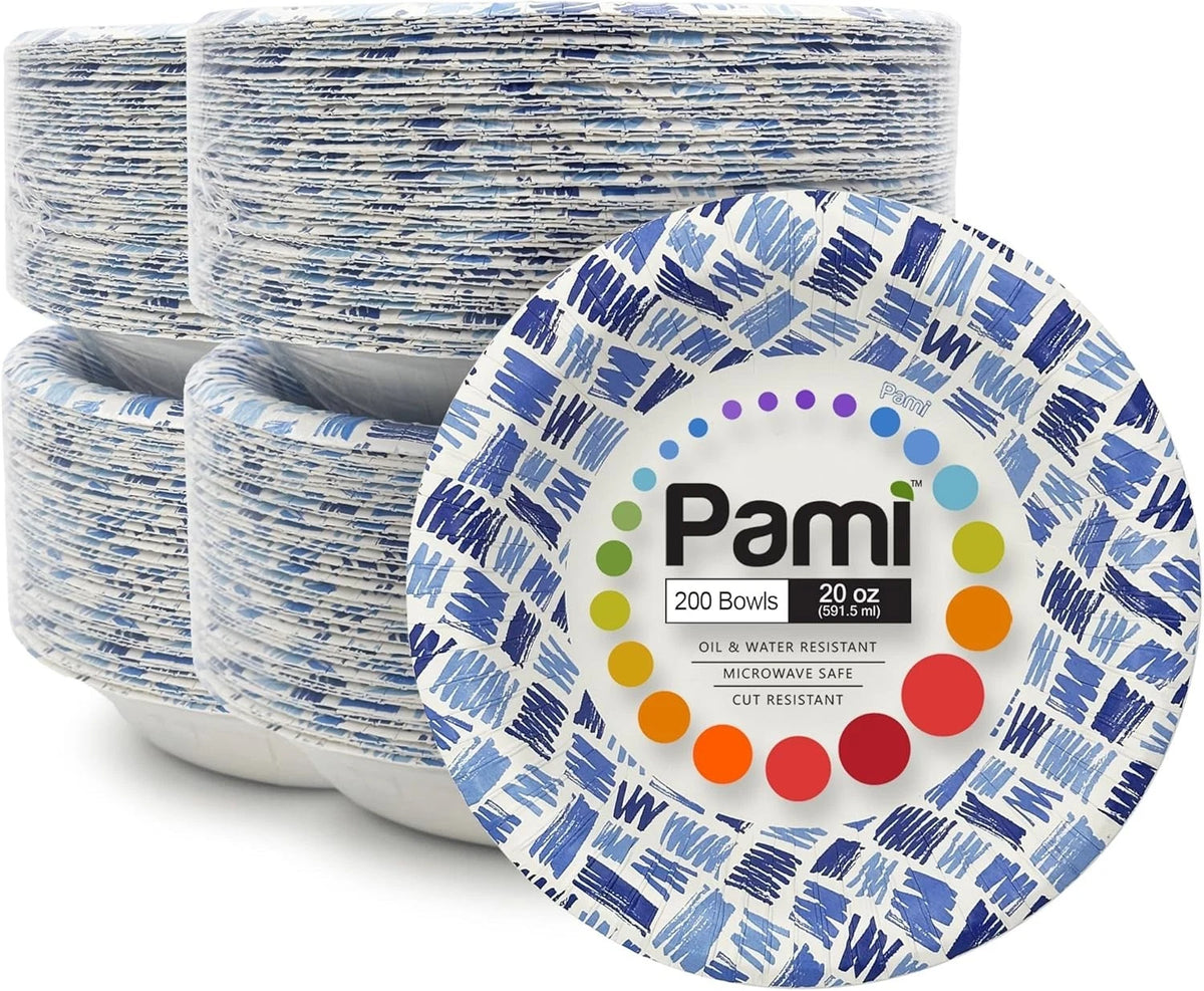 Party Paper Plates & Bowls Disposable - Blue - image 10
