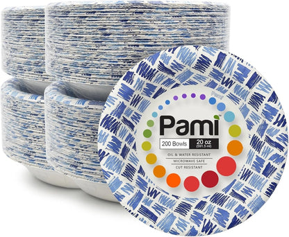 Party Paper Plates & Bowls Disposable - Blue - image 10