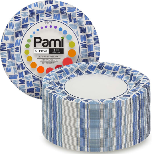 Party Paper Plates & Bowls Disposable - Blue
