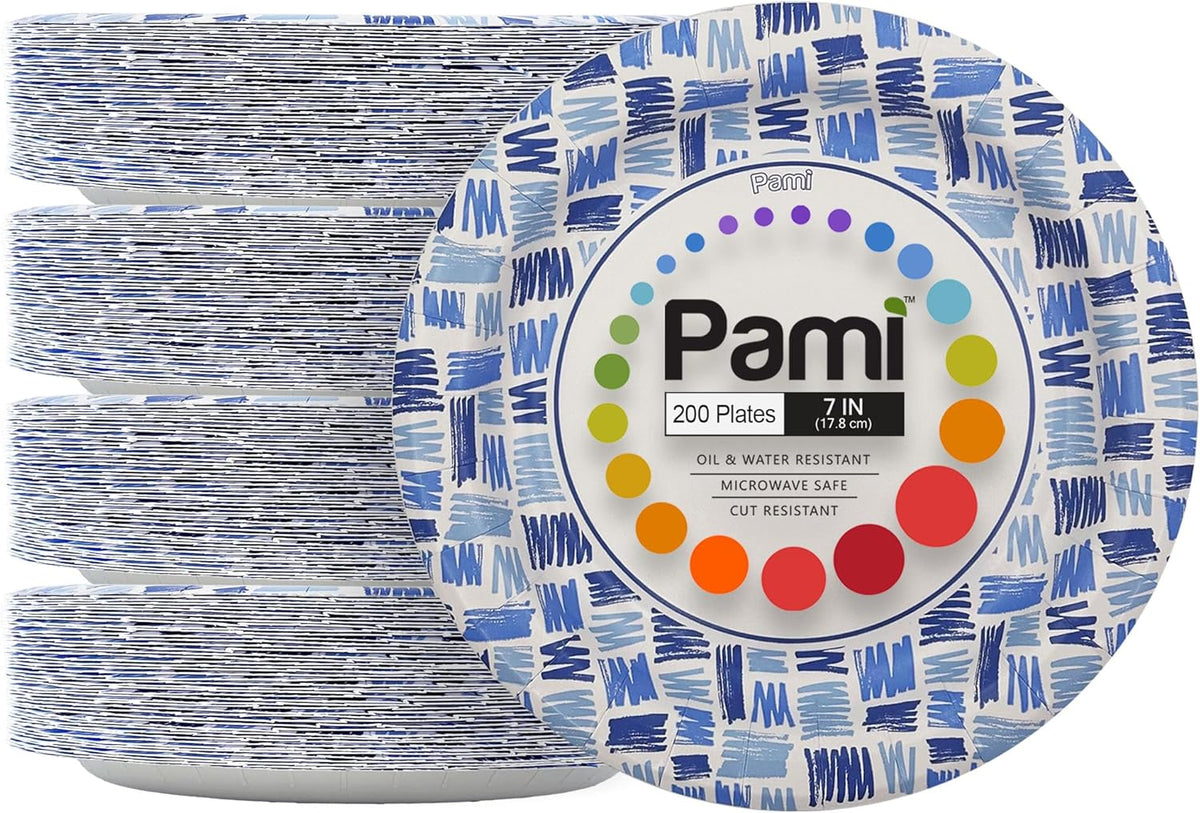 Party Paper Plates & Bowls Disposable - Blue - image 2