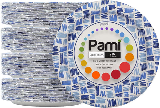 Party Paper Plates & Bowls Disposable - Blue