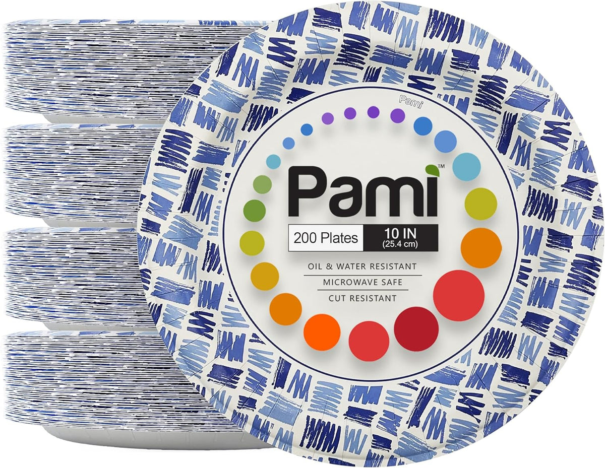 Party Paper Plates & Bowls Disposable - Blue - image 6