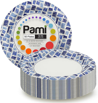 Party Paper Plates & Bowls Disposable - Blue