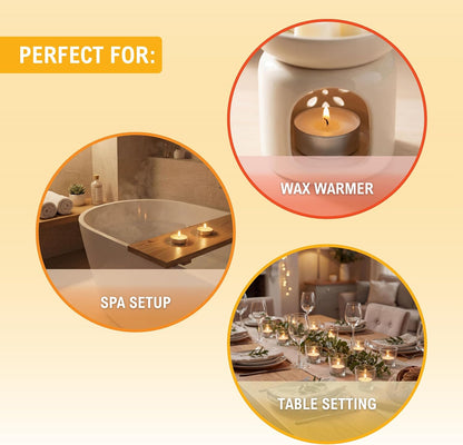 Tealight Candles – 4 Hour Burn Time, 200 Pack