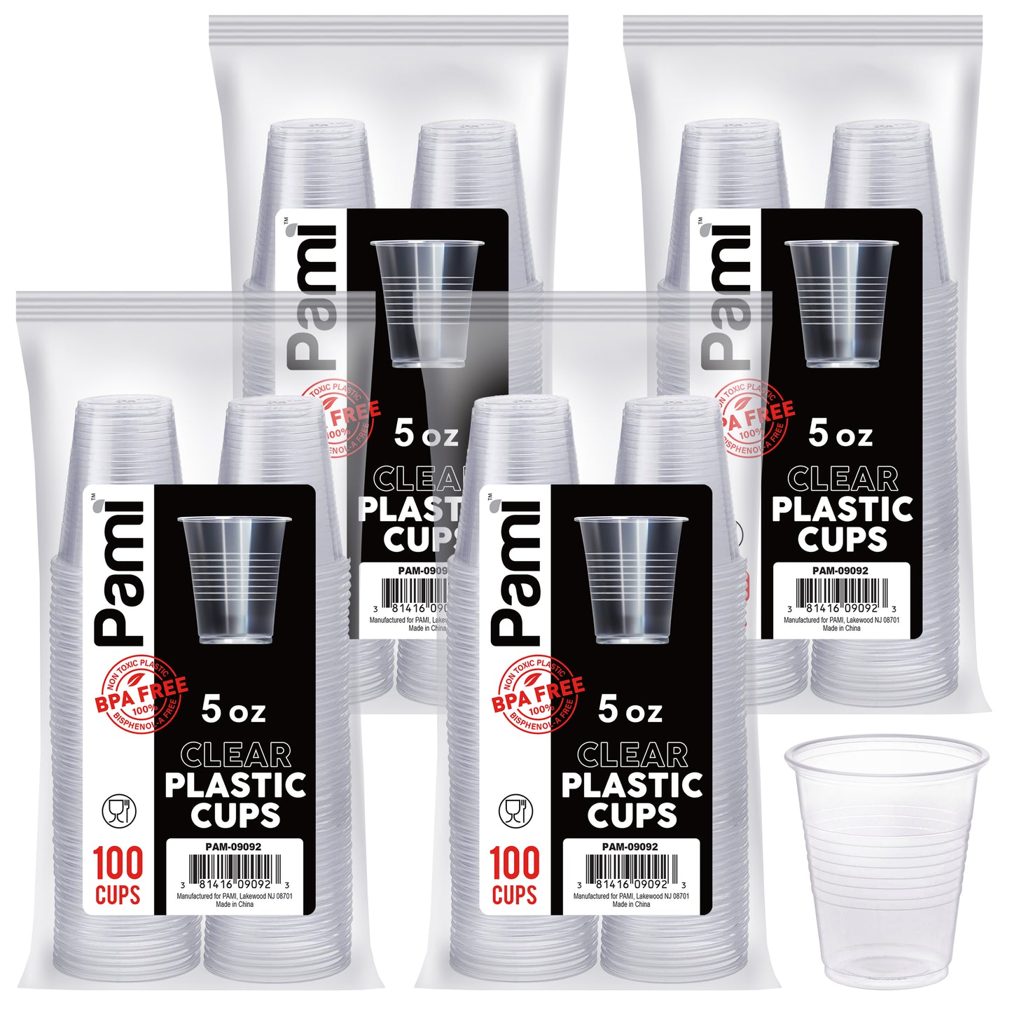 Disposable BPA Free Clear Plastic Cups