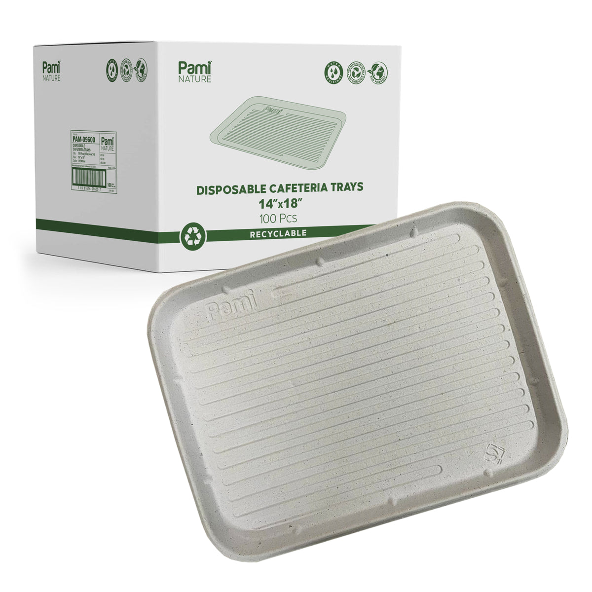 14” x 18” Disposable Cafeteria Paper Food Serving Trays – 100-Pack