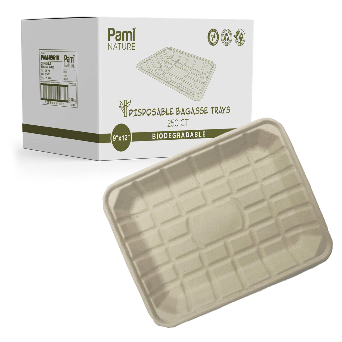 Disposable 12” x 16” Cafeteria Paper Food Serving Trays – 200-Pack