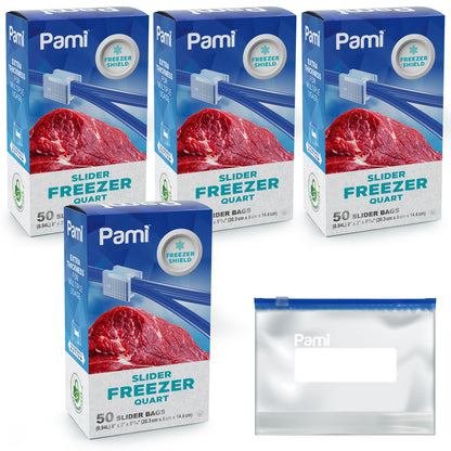 Quart Size Freezer Slider Bags - Pack of 50