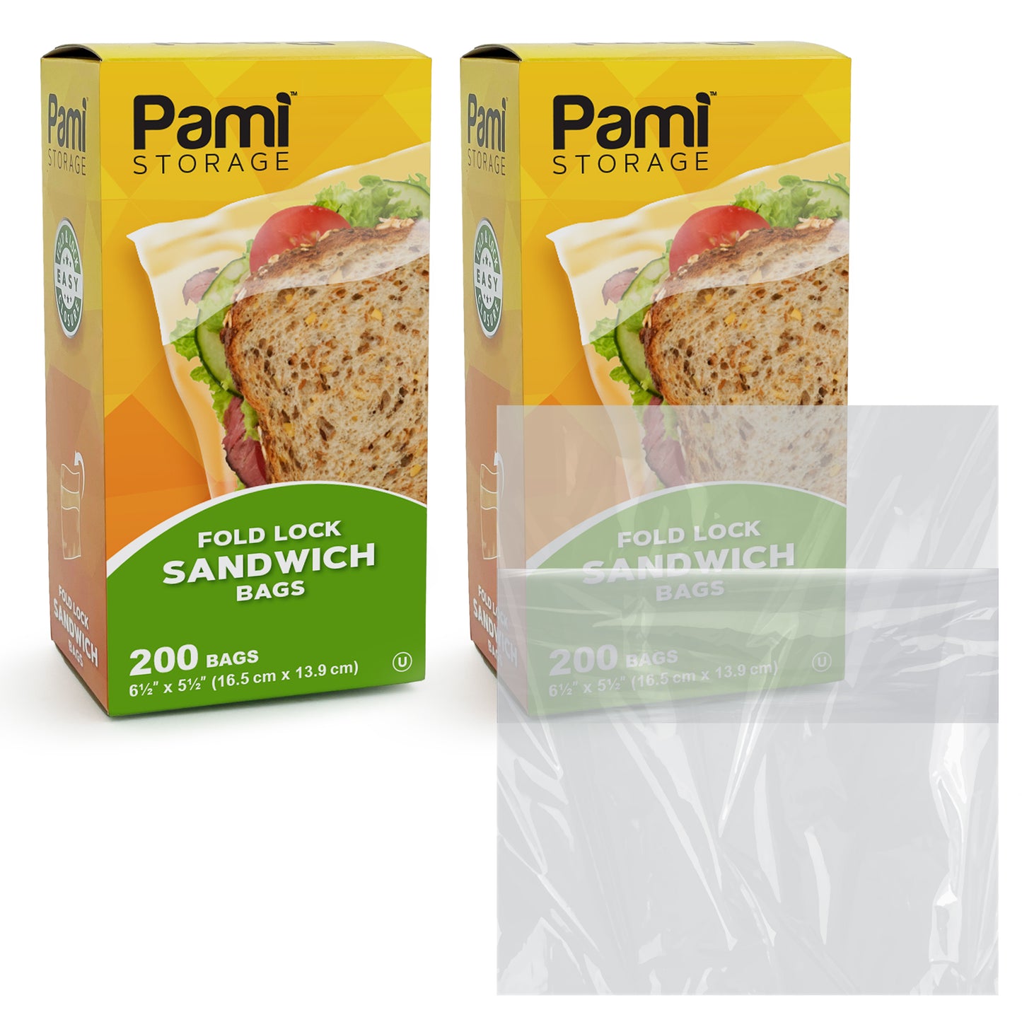 Fold Top Sandwich Bags - Pack of 200