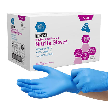 Blue Nitrile Medical Examination Gloves – Powder-Free