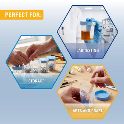 Sterile Disposable 4oz  Specimen Containers – with Secure Lid