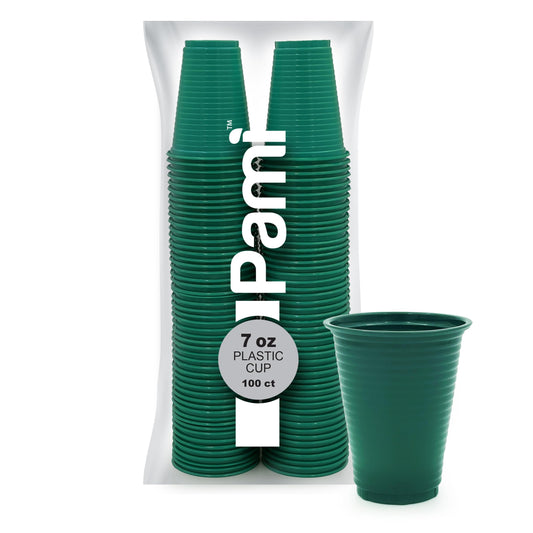 7 oz Disposable Plastic Party Cups – 100 Pack