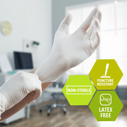 Latex Exam Gloves, X-Large, 100-Count, 5 mil, Powder-Free
