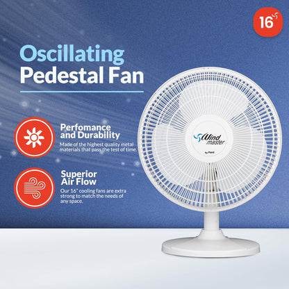 3 Speed Oscillating Desk Fan - Adjustable Tilt