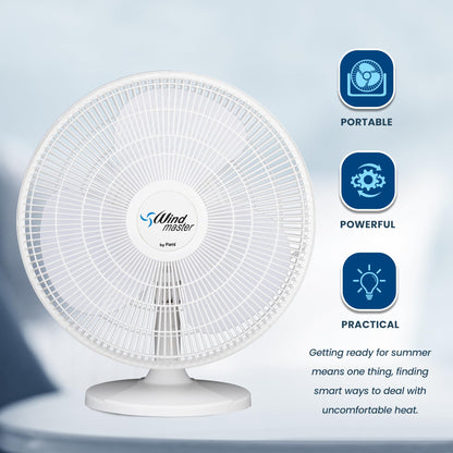 3 Speed Oscillating Desk Fan - Adjustable Tilt